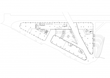 The Cloud One - Půdorys 1.np - foto: Schindler Seko architekti