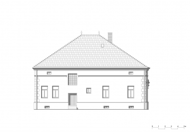 Knihovna v Novém Hrozenkově - Jihovýchodní pohled - původní - foto: Chládek Architekti
