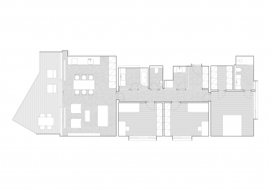 Flat white - Půdorys - foto: edit! architects 