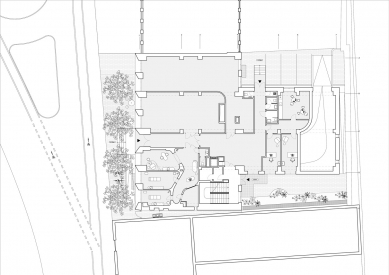 UNIDOM Trenčín - Ground floor plan - foto: Hubinský ateliér