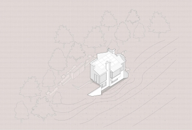 Prázdninový dům v Kraichgau - Axonometrie - foto: Schneider Hoffmann Architekten