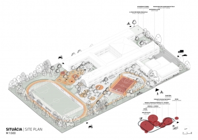 Reconstruction of the School Campus of Primary School with Kindergarten K. Mahra Trnava - Situation - foto: Šercel Švec architekti