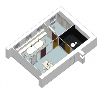 Popstar Tea Space - <translation>Axonometry</translation> - foto: Holky rády architekturu