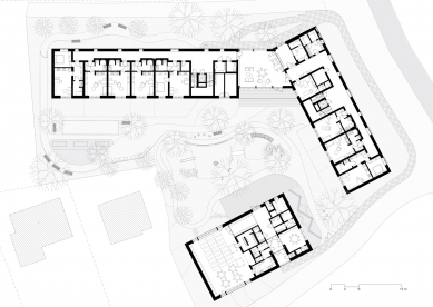Home for the Elderly with Kindergarten in Horní Jirčany - Floor plan 1st floor - foto: ti architekti