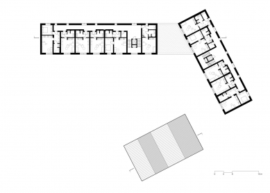 Home for the Elderly with Kindergarten in Horní Jirčany - Floor plan 2nd floor - foto: ti architekti