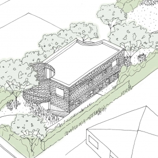 Single-family house Reet - Axonometry - foto: BLAF Architecten