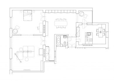 Four apartments in Laichter's house - Floor plan of a larger apartment on the 4th floor - foto: Other Projects