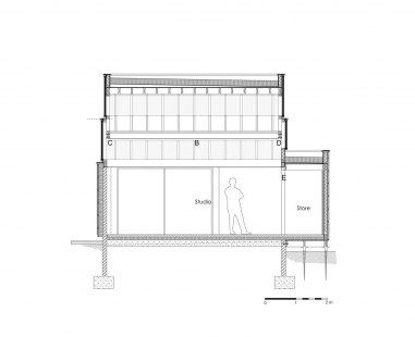 Artist studio in a converted garage - <translation>Cut</translation> - foto: Edward McCann Architects