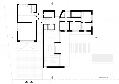 Rodinný dům Nová Ves - Půdorys 1.np - foto: luni architekti s.r.o.