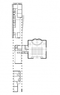 Church Papa Giovanni XXIII - Ground floor plan - foto: Mario Botta Architetti