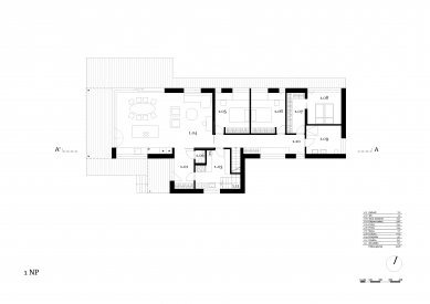 Family house in Mníšek pod Brdy - Floor plan 1st floor