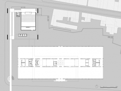 Národní muzeum kočárů - Půdorys patra - foto: Paulo Mendes da Rocha