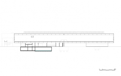 Národní muzeum kočárů - Podélný řez - foto: Paulo Mendes da Rocha