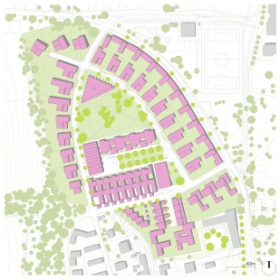 Obytný soubor Dolina - Situace - foto: knesl kynčl architekti