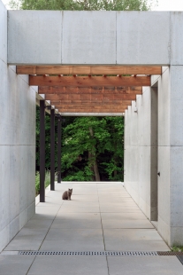 Concrete house by the forest