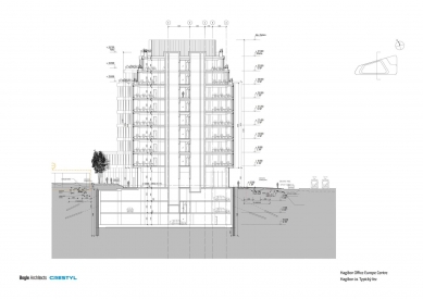 Administrative Complex Hagibor Office Europe Centre - Typical section - building 1 - foto: Bogle Architects s.r.o.