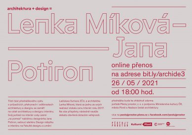 Lenka Míková - Jana Potiron - přednáškový cyklus o architektuře a designu