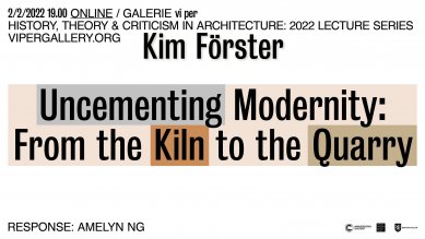 Kim Förster: Uncementing Modernity - online přednáška v Galerii VI PER