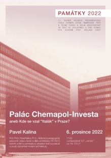 Památky 2022: Pavel Kalina – Palác Chemapol-Investa