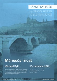 Památky 2022: Michael Rykl – Mánesův most