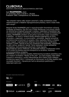 Clubovka 2025: Raamwerk - přednáška v Bratislavě
