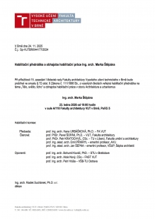 Mark Štěpán's habilitation lecture at FA VUT