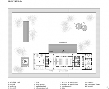 Studie archeoparku v Přísovicích - Půdorys 2.np - foto: ATAK architekti