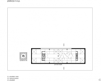 Studie archeoparku v Přísovicích - Půdorys 3.np - foto: ATAK architekti