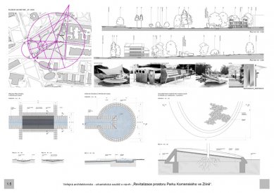 Revitalizace prostoru parku Komenského ve Zlíně – výsledky soutěže - odměna - 30 000,- Kč - foto: INTAR a.s.: Ing. arch. Tomáš Dohnal, Ing. arch. Pavel Šlejhar, Ing. arch. Veronika Bubeníčková