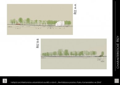 Revitalizace prostoru parku Komenského ve Zlíně – výsledky soutěže - 2.cena - 120 000,- Kč - foto: Ing. Maxim Turba, Ing. Radka Špičáková, MgA. Petr Souček