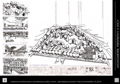 Revitalizace prostoru parku Komenského ve Zlíně – výsledky soutěže - 2.cena - 120 000,- Kč - foto: Ing. Maxim Turba, Ing. Radka Špičáková, MgA. Petr Souček