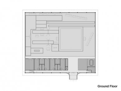 Tělocvična v Utrechtu od NL Architects - Půdorys přízemí - foto: NL Architects