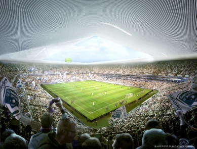 Projekt fotbalového stadionu v Bordeaux od H&deM - foto: Herzog & de Meuron