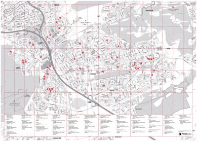 Veřejný prostor v éře reálného kapitalismu - mapa Praha 