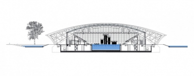 Plavecké stadiony v Šanghaji od gmp - Řez - foto: gmp architekten