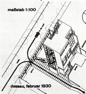 K 105. výročí narození českého architekta Václava Zralého - Návrh rodinného domu v KV: školní práce na Bauhausu, konzultant Ludwig Hilberseimer, 1930