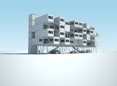 Vyhlášení 6. ročníku architektonické soutěže na téma využití modulárních prostorových systémů - 2. ročník - Ubytovna v zátopové oblasti (Radovan Vacík, ČVUT Praha)