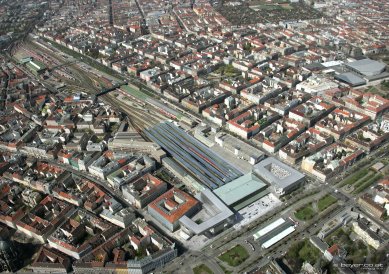 Znovuotevření vídeňského nádraží Westbahnhof se blíží - Pohled shora na BahnhofCity Wien West - foto: ÖBB/beyer.co.at