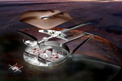 Terminal for space flights in New Mexico by Norman Foster - Visualization - foto: Foster + Partners