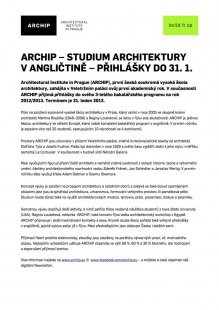 ARCHIP - přijímací řízení na rok 2012/2013 - foto: ARCHIP