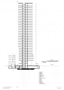 Prime Tower v Curychu od Gigon/Guyer - Řez - foto: Gigon / Guyer Architekten