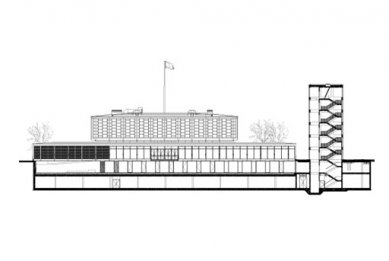 Rekonstrukce pavilonu '20er Haus od Adolfa Krischanitze - Řez - foto: Architekturbüro Professor Adolf Krischanitz