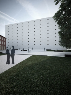 Tomáš Zdvihal (6. roč) - Neues Bauhaus Museum Weimar - Severní cíp náměstí - foto: Tomáš Zdvihal