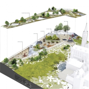 Soutěžní návrh parku v Aberdeen od Diller Scofidio + Renfro - foto: Mecanoo