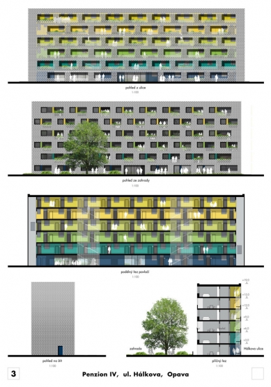 Pension for Seniors in Opava - selection of unappreciated projects - Competition Proposal No. 20 - foto: Ing.arch. Ondřej Tuček, Ing.arch. Lucie Waclawiecová, Ing.arch. Vladislav Králíček