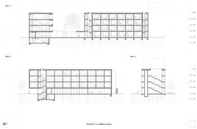 Pension for Seniors in Opava - selection of unappreciated projects - Competition proposal no. 88 - foto: Ing.arch. Bužek Jiří, Ing.arch. Jureček Petr, Ing.arch. Kotlas Michal, Ing.arch. Žufánek Josef