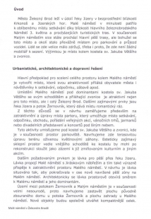 Malé náměstí v Železném Brodě - výběr neoceněných projektů - ng.arch.David Novák, Ing arch. Matej Ruščák, Ing.Dušan Štětina,Ph.D.