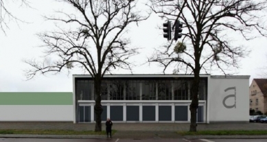 Library reconstruction at Desava by Reiner Becker - Visualization of the facade - foto: Reiner Becker Architekten