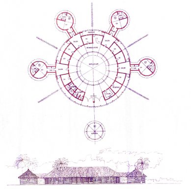 Dům impluvium, poschoďový dům a architektonické formy v&nbspCasamance - Objekt 6:  Aljowe, case á impluvium - foto: Pavel Nasadil, 2012