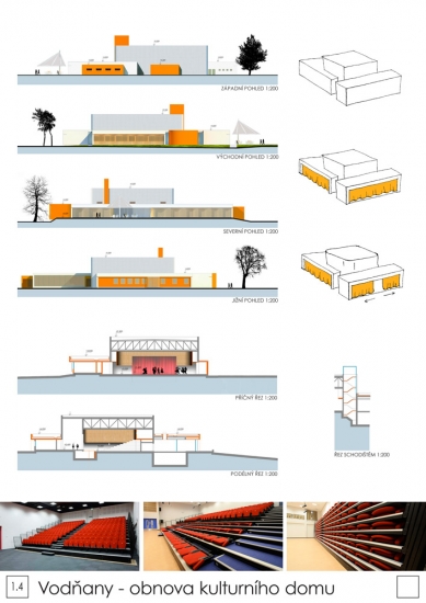 Revitalizace kulturního domu ve Vodňanech - výběr neoceněných projektů - foto: +arch / Ing.arch. Boris Čepek, Ing.arch. Jan Pala, Ing.arch. Adéla Palová